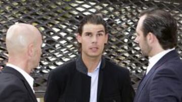 Rafa Nadal, ayer en Manacor.