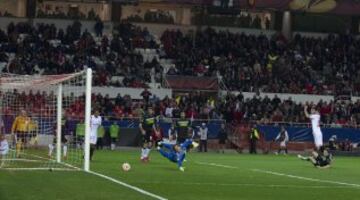 1-0. Iborra  anotó el primer tanto.