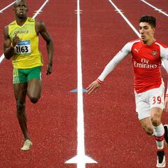 Bellerín no tiene miedo a Usain Bolt y le reta a una carrera