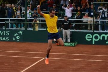 Santiago Giraldo guió el triunfo de Colombia en la Copa Davis.