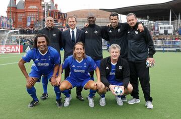 Alguno de los veteranos del equipo Butragueño All-Stars.