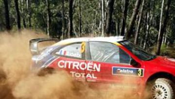 <b>SIN FORZAR. </B>Loeb va camino de conseguir una cómoda victoria en Australia.