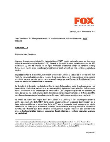 El desesperado lobby de Fox para no perder el CDF