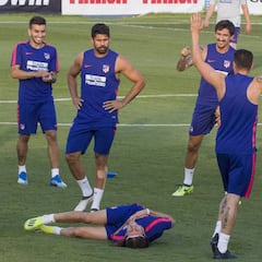 El Atleti se entrena con todos los disponibles menos Koke