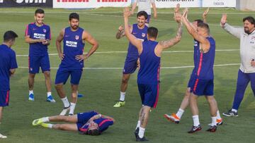 El Atleti se entrena con todos los disponibles menos Koke
