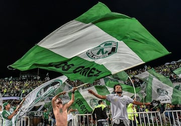 Los del Sur are the "barra brava" connected to Atlético Nacional in Medellín, Colombia and were formed in 1997.