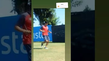 El primer entrenamiento de Fernández en el Monumental