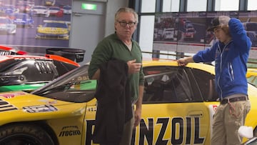 MOTEGI, TOCHIGI - OCTOBER 13: Remy Gardner of Australia and Team Tasca Scuderia Moto2 and his father Wayne Gardner (L) look on in the Honda Museum during the MotoGP of Japan - Previews at Twin Ring Motegi on October 13, 2016 in Motegi, Japan. (Photo by Mirco Lazzari gp/Getty Images)