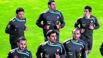 <b>PREPARADOS. </b>Los jugadores turcos se entrenan en Valdebebas.