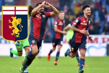 La ciudad de Génova lleva consigo la cruz de San Jorge en su escudo. El distintivo del equipo de la Serie A, Genoa Cricket & Football Club, cuenta en la parte superior la ya conocida cruz.