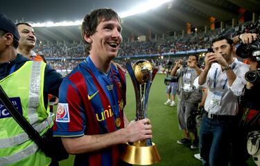 Leo Messi ha conseguido tres campeonatos del Mundial de Clubes con el FC Barcelona.