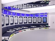 MADRID, SPAIN - FEBRUARY 25: A general view inside the Real Madrid dressing room prior to the UEFA Champions League 2025/26 League Knockout Play-off Second Leg match between Real Madrid C.F. and SL Benfica at Estadio Santiago Bernabeu on February 25, 2026 in Madrid, Spain. (Photo by Florencia Tan Jun - UEFA/UEFA via Getty Images)