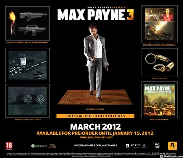 Max Payne 3 Edición Especial, disponible para reservar hasta Enero