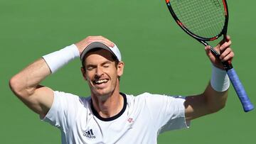 2016 Rio Olympics - Tennis - Semifinal - Men's Singles Semifinals - Olympic Tennis Centre - Rio de Janeiro, Brazil - 13/08/2016. Andy Murray (GBR) of Britain celebrates after winning match against Kei Nishikori (JPN) of Japan. REUTERS/Kevin Lamarque FOR EDITORIAL USE ONLY. NOT FOR SALE FOR MARKETING OR ADVERTISING CAMPAIGNS.