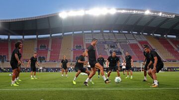 Real Madrid training in Filipo II Stadium in Skopje