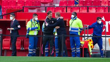 Koeman y Lopetegui, este sábado en el Sánchez Pizjuán.