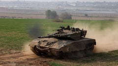 An Israeli tank manoeuvres near the Israel-Gaza border, amid the ongoing conflict between Israel and the Palestinian Islamist group Hamas, in southern Israel, December 27, 2023. REUTERS/Amir Cohen