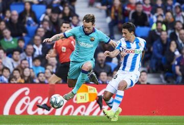 Ivan Rakitic in action against Real Sociedad.