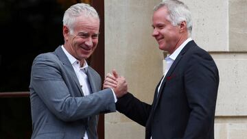 John McEnroe y su hermano Patrick McEnroe durante la presentación de la Laver Cup 2019.
