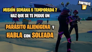 &iquest;C&oacute;mo hacer que se te pegue un par&aacute;sito alien&iacute;gena y d&oacute;nde encontrar a Soleada en Fortnite?