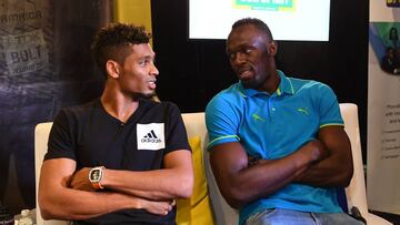 El jamaicano Usain Bolt (derecha), junto al sudafricano Wayde Van Niekerk.