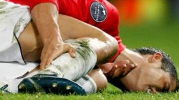 TOCADO. El delantero portugués del Manchester puede perderse la visita a El Madrigal.