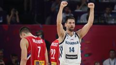 Gasper Vidmar, p&iacute;vot de Eslovenia, durante el pasado Eurobasket.