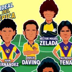 El 11 ideal del Club América en sus 102 años de vida