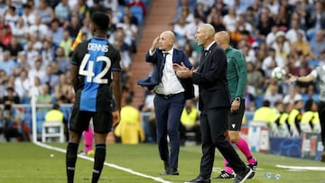 01/10/19 PARTIDO FASE DE GRUPOS CHAMPIONS LEAGUE REAL MADRID - BRUJAS ZIDANE CLEMENT