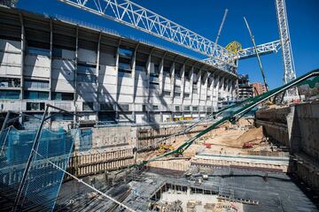 Nuevas imágenes: las obras del estadio Santiago Bernabéu avanzan a buen ritmo