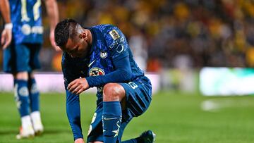 Erick Sanchez celebrates his goal 0-2 of America during the 3rd round match between Santos and America as part of the Liga BBVA MX, Torneo Clausura 2025 at TSM Corona Stadium, on January 25, 2025 in Torreon, Coahuila, Mexico.