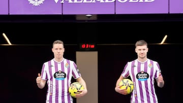 03/02/26 REAL VALLADOLID ACTO PRESENTACION DE CARLOS CLERC Y MICHELIN COMO NUEVOS JUGADORES