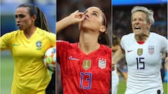 La revista L Football dio a conocer a las futbolistas mejor pagadas del mundo. Alex Morgan, Megan Rapinoe y Carli Lloyd representan a Estados Unidos.