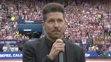 Simeone ante todo el Calderón: "Me voy a quedar en el Atleti"