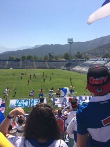 Los hinchas en la última práctica de la UC