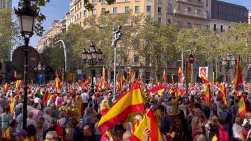 Lleno total en la manifestación contra la amnistía