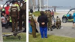 Joven se enterró una jabalina en la playa Cavancha de Iquique