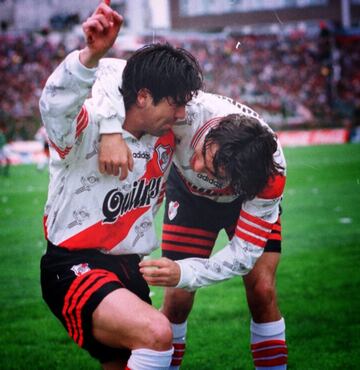 Marcelo Salas con River Plate en Clausura 1997.