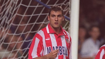 C.9504-30/9/97 VIERI JUGADOR DEL ATLETICO DE MADRID EN EL ENCUENTRO LEICESTER- ATLETICO DE MADRID FOTO: JAVIER GALVEZ