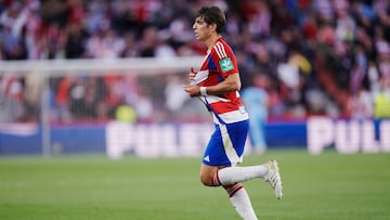 Gonzalo Villar, tras su golazo al Almería.