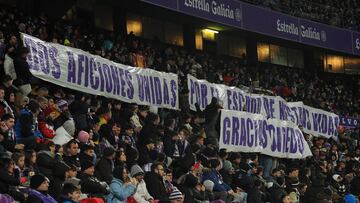 23/02/24 PARTIDO SEGUNDA DIVISION
VALLADOLID - OVIEDO
PANCARTA AFICIONADOS SEGUIDORES