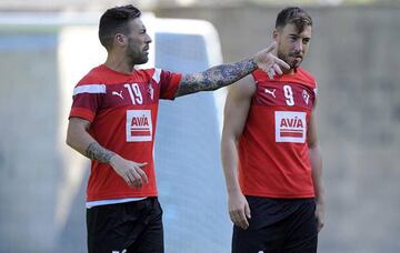 Sergi Enrich and Antonio Luna, the Eibar players involved in the video.