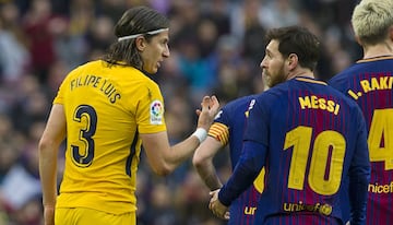 Filipe Luis y Messi