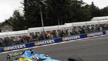 <b>LLUVIOSO. </b>La lluvia hizo acto de presencia en los primeros entrenamientos del G. P. de Bélgica