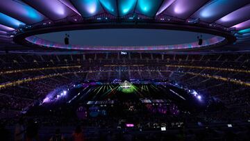 MADRID, 30/07/2023.- Tanques, catapultas, música en directo e incluso un espectáculo de saltos de motocross se dieron cita este domingo, en un abarrotado estadio del Atlético de Madrid Civitas Metropolitano, para poner un broche de oro a la temporada de la Kings y la Queens League, las innovadoras competiciones de fútbol creadas por Gerard Piqué e Ibai Llanos que mueven legiones de aficionados. EFE/KINGS LEAGUE ***SÓLO USO EDITORIAL, PERMITIDO SU USO SÓLO EN RELACIÓN A LA INFORMACIÓN QUE APARECE EN EL PIE DE FOTO (CRÉDITO OBLIGATORIO)***