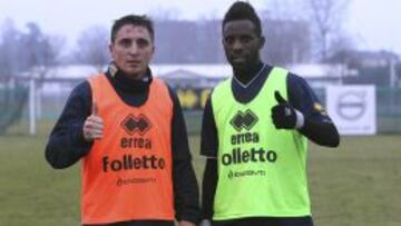 Cebolla Rodr&iacute;guez y Silvestre Varela entrenan con el Parma.