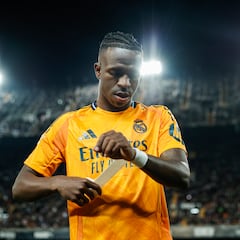 How many times has Vinicius been sent off since he signed for Real Madrid?
