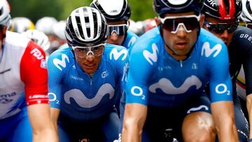 Los espa?oles en el Tour: Mas resiste con los favoritos