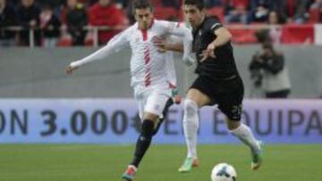 Jos&eacute; Angel Crespo, en un partido con el Sevilla.