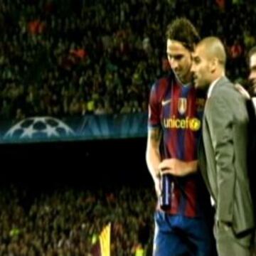 La mítica imagen de Ibra, Guardiola (Barcelona) y Mou (Inter) se puede repetir con los papeles cambiados en la Premier.